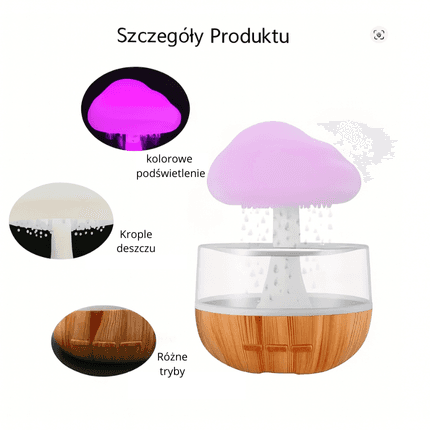 Deszczowa chmurka nawilżacz powietrza - nawilżacz powietrza w kształcie chmurki aromaterapia